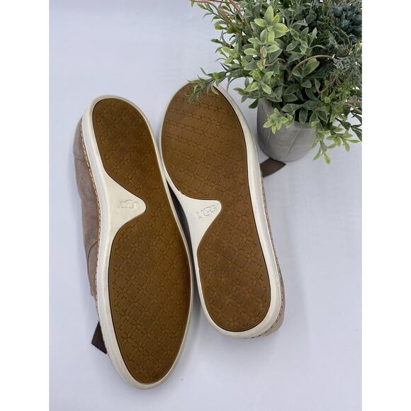 UGG Women's Tan Carilyn Demitasse Slip On Lace Up Ribbon Shoe Sz 11 S/N 1013356 - Picture 10 of 12